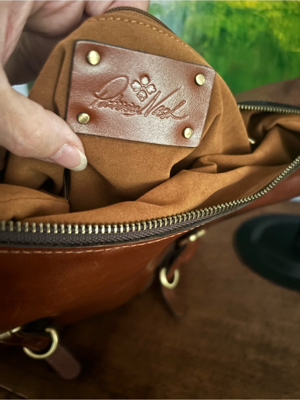 STUNNING Patricia Nash Elia Leather Hobo Bag - Rich Cognac Patina! - Picture 9 of 12